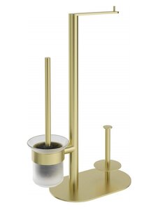 Изображение товара Стойка для туалетной бумаги и ёршика Deante Round ADR_R732, PVD золото матовое