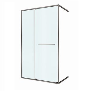 Изображение товара Душевая дверь Cezares LUX-B-FS-11-130-C-GM, 130 см, стекло прозрачное, профиль оружейная сталь