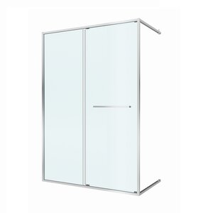 Изображение товара Душевая дверь Cezares LUX-B-FS-11-140-C-CR, 140 см, дверь открывается внутрь, стекло прозрачное, профиль хром