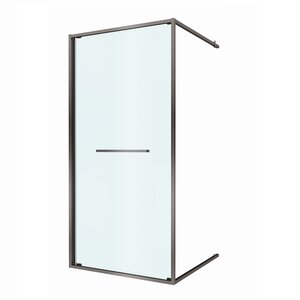 Изображение товара Душевая дверь Cezares LUX-B-FS-1-90-C-GM, 90 см, дверь открывается внутрь, стекло прозрачное, профиль оружейная сталь