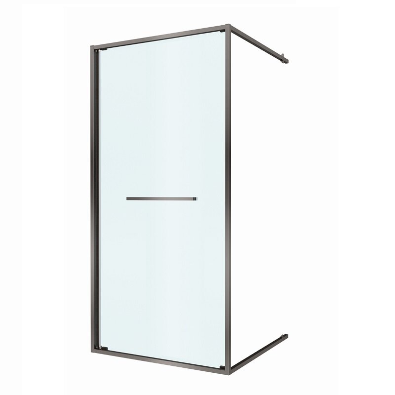 Изображение товара Душевая дверь Cezares LUX-B-FS-1-90-C-GM, 90 см, дверь открывается внутрь, стекло прозрачное, профиль оружейная сталь Изображение товара Душевая дверь Cezares LUX-B-FS-1-90-C-GM, 90 см, дверь открывается внутрь, стекло прозрачное, профиль оружейная сталь