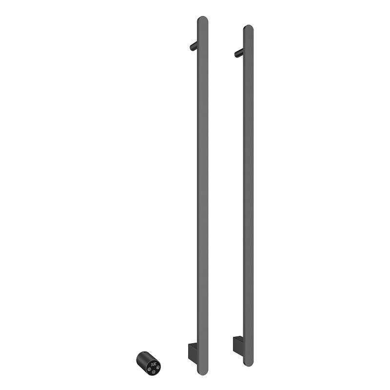 Изображение товара Электрический полотенцесушитель Vincea VTD-2VT1GM 35x100 см с таймером и вороненой сталью