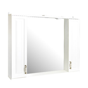 Изображение товара Зеркальный шкаф Stella Polar Кармела 105 см с подсветкой и розеткой ольха белая