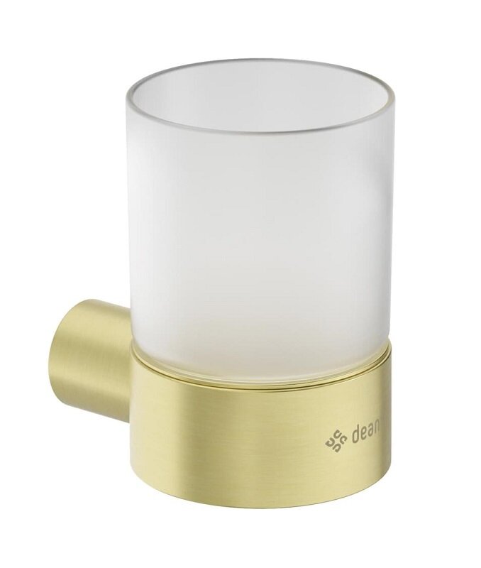 Изображение товара Стакан для зубных щёток Deante Round ADR_R911 с настенным креплением и матовым золотым покрытием