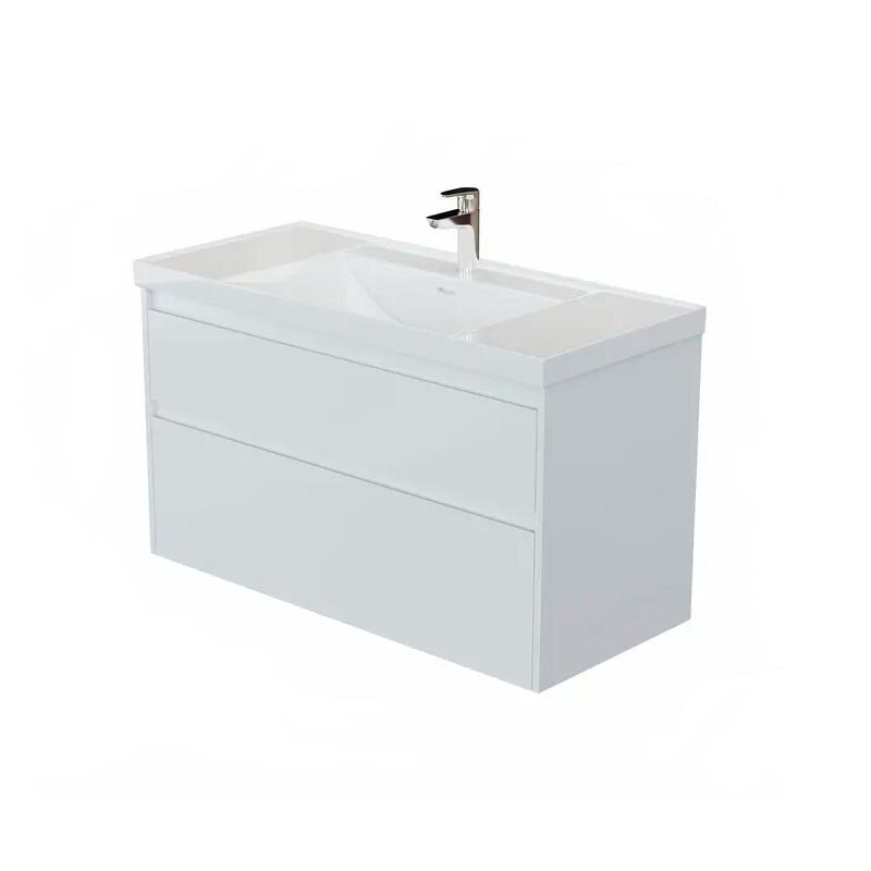 Изображение товара Тумба под раковину Aquanet Nova Lite 2.0 346314 110 см подвесная белая