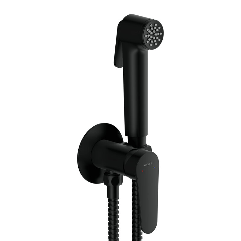 Изображение товара Гигиенический душ Cersanit Lara A68160 со смесителем черный матовый