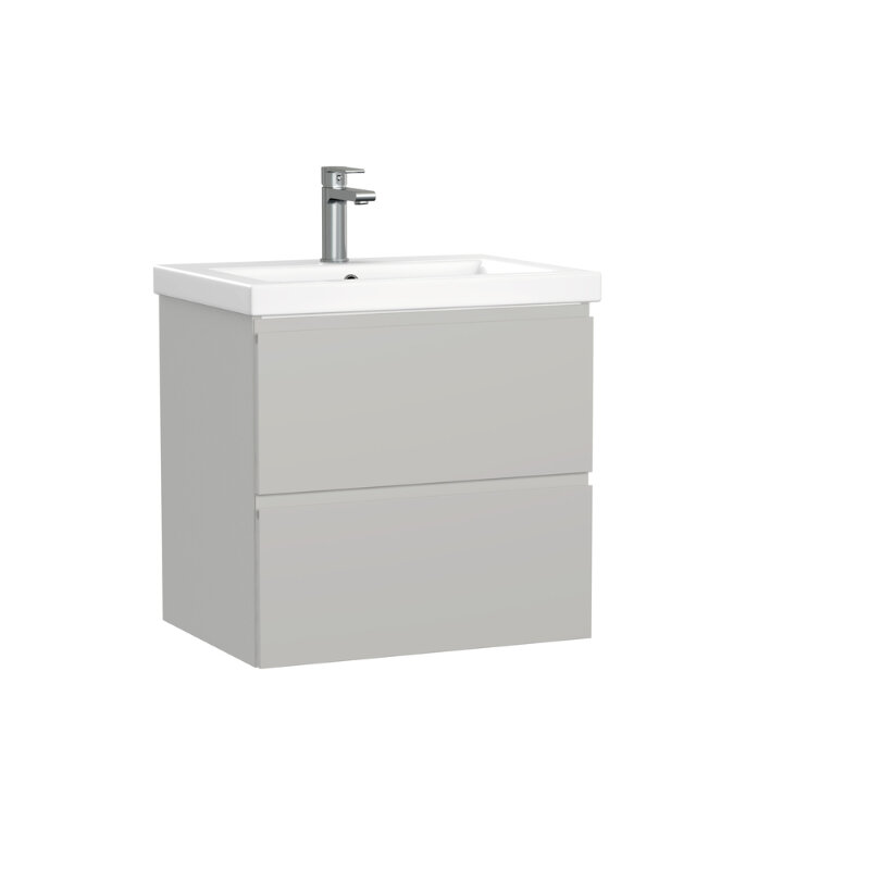 Изображение товара Тумба под раковину Cersanit Moduo A69348, 60 см, подвесная, цвет серый туман