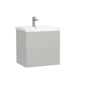 Изображение товара Тумба под раковину Cersanit Moduo A69348, 60 см, подвесная, цвет серый туман