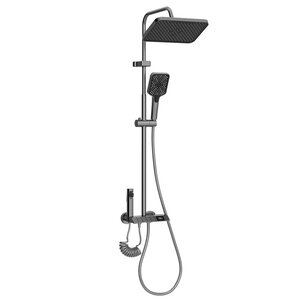 Изображение товара Душевая система Diwo Владимир D01180GB, с гигиеническим душем, цвет оружейная сталь