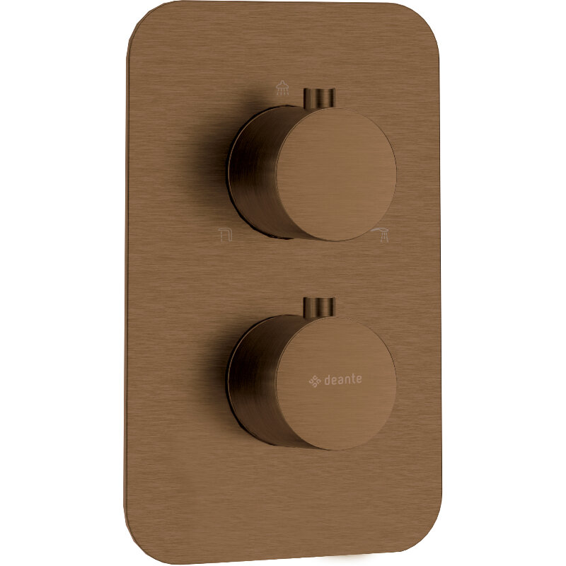 Изображение товара Смеситель для душа Deante Round BXY CEBT термостат бронза PVD скрытый монтаж