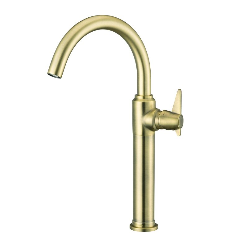 Изображение товара Смеситель для раковины Deante Temisto BQT_M21K с донным клапаном и золотым покрытием