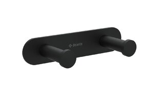 Изображение товара Крючок двойной Deante Jasmin ADJ_N12L, на планке, чёрный матовый
