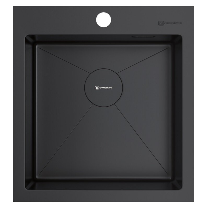 Изображение товара Мойка кухонная Omoikiri Akisame 46-GB 4997012, 46 см, цвет графит