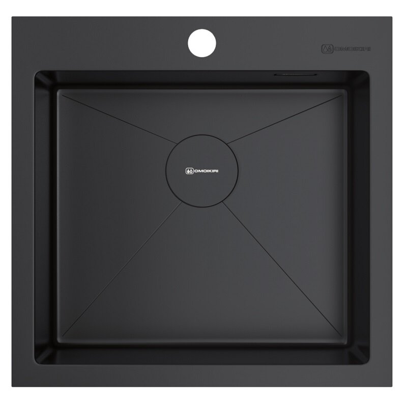 Изображение товара Мойка Akisame Omoikiri 51-GB 4997013 с PVD графит, 51х51 см, 1,2 мм