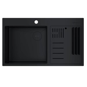 Изображение товара Мойка кухонная Omoikiri Akisame 86-2 Side-GB 4997047, 86 см, цвет графит