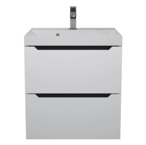 Изображение товара Тумба с раковиной Uperwood Tanos New 2190000015, 50 см, подвесная, белая матовая/графит