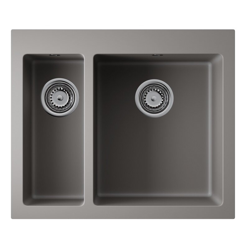 Изображение товара Кухонная мойка Omoikiri Bosen 59-2A-GR 2-чашевая из Artceramic 59 см