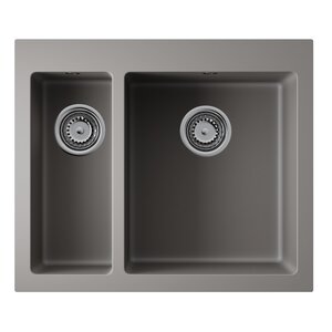 Изображение товара Кухонная мойка Omoikiri Bosen 59-2A-GR 2-чашевая из Artceramic 59 см