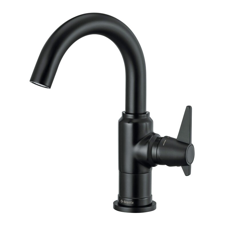 Изображение товара Современный черный матовый смеситель для умывальника Deante Temisto BQT_N20M