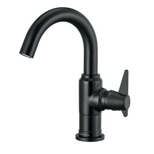 Изображение товара Черный матовый смеситель для раковины Deante Temisto BQT_N21M с донным клапаном