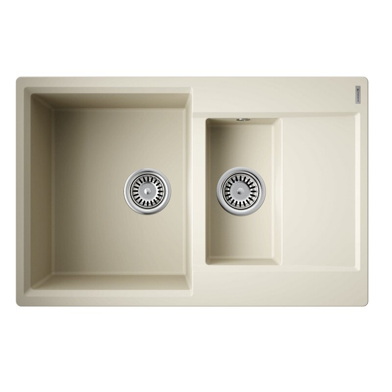 Изображение товара Кухонная мойка Omoikiri Daisen 78-2T-BE 4993529, цвет ваниль, 78 см