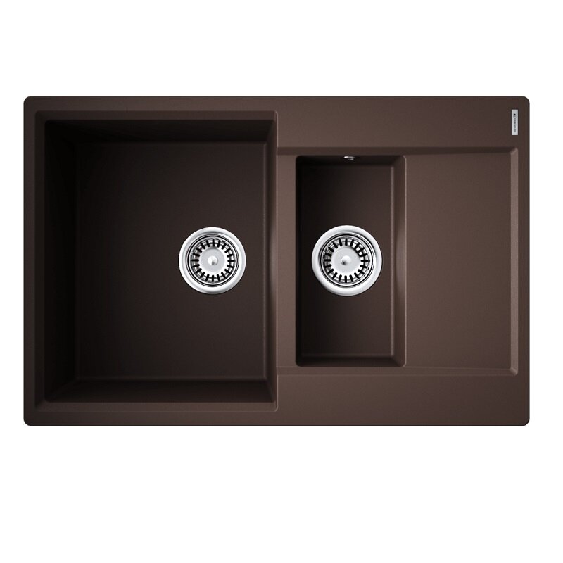 Изображение товара Кухонная мойка Omoikiri Daisen 78-2T-DC 4993534 темный шоколад 78 см