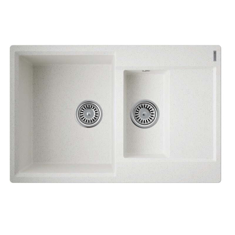 Изображение товара Кухонная мойка Omoikiri Daisen 78-2T-EV из Tetogranit, 78 см, двойная с крылом, матовая