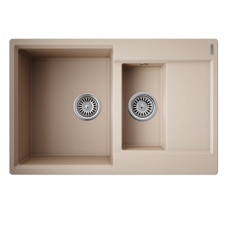 Изображение товара Кухонная мойка Omoikiri Daisen 78-2T-SA 4993536 78 см бежевый