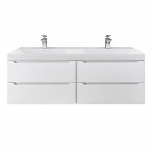 Изображение товара Тумба с раковиной Uperwood Tanos 2291020229, 120 см, подвесная, белая матовая