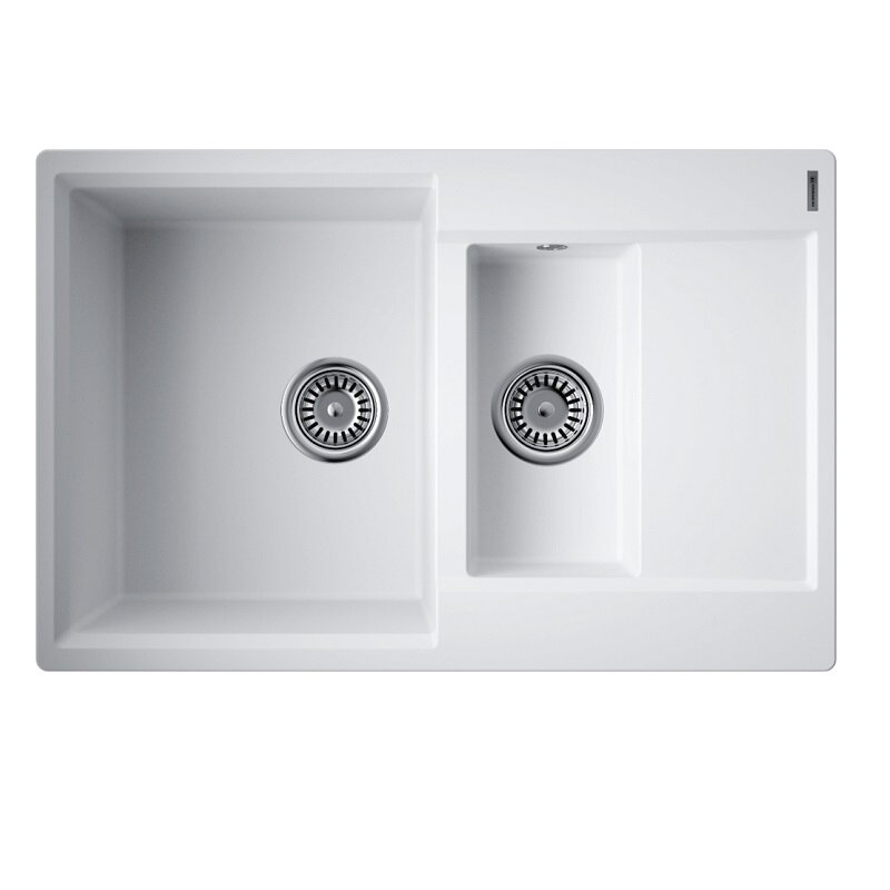 Изображение товара Кухонная мойка Omoikiri Daisen 78-2T-WH 78 см белая из Tetogranit с 2 чашами