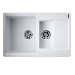 Изображение товара Кухонная мойка Omoikiri Daisen 78-2T-WH 78 см белая из Tetogranit с 2 чашами