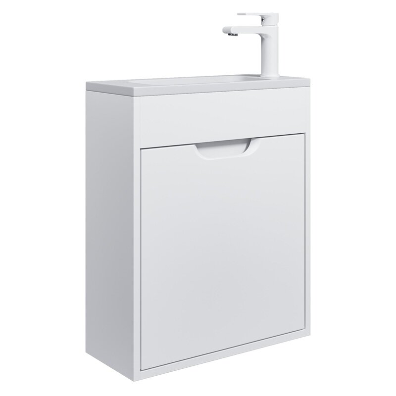 Изображение товара Тумба с раковиной Uperwood Modul 393020544, 50 см, подвесная, белая матовая Изображение товара Тумба с раковиной Uperwood Modul 393020544, 50 см, подвесная, белая матовая