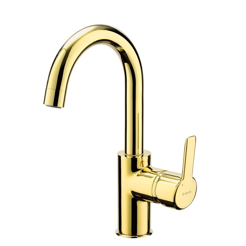 Изображение товара Смеситель для раковины Deante Arnika BQA_Z24M золотой дизайн 7 лет гарантии
