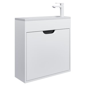 Изображение товара Тумба с раковиной Uperwood Modul 393020557, 60 см, подвесная, белая матовая/графит