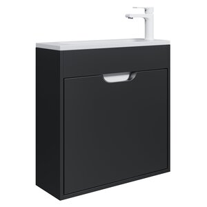 Изображение товара Тумба с раковиной Uperwood Modul 393020547, 60 см, подвесная, черная матовая