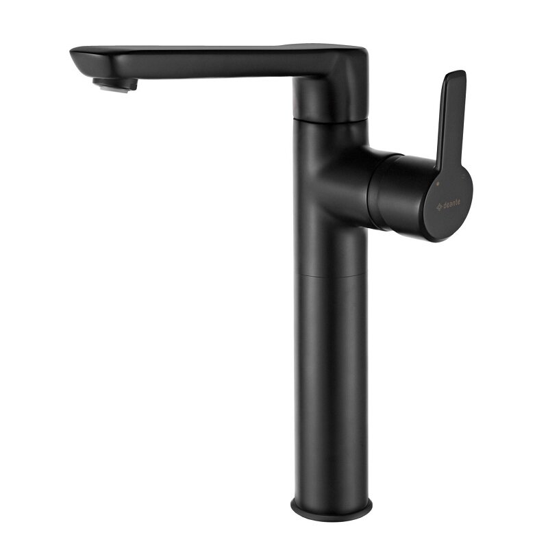 Изображение товара Смеситель для раковины Deante Arnika BQA_N21K черный матовый однорычажный с донным клапаном