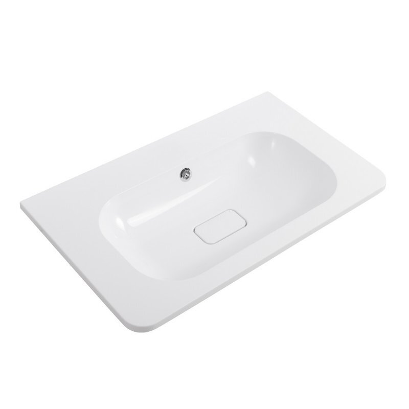Изображение товара Раковина Cezares Relax CZR-800/480-LV-MR-NV-W0, 80 см, искусственный камень, белый