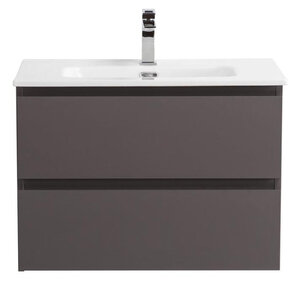 Изображение товара Тумба под раковину BelBagno KRAFT-750-2C-SO-GSO 75 см, подвесная, эмаль темно-серая матовая