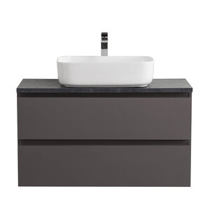 Изображение товара Тумба под раковину BelBagno KRAFT-900-2C-SO-GSO 90 см, подвесная, эмаль темно-серая матовая