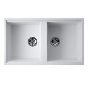 Изображение товара Кухонная мойка Omoikiri Kitagawa 83-2-U-WH 84 см белая из Artceramic