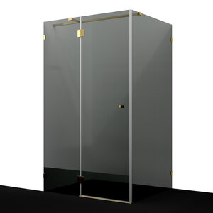 Изображение товара Душевой уголок WasserKRAFT Ems 76H 120x90 см с тонированным стеклом золотое покрытие