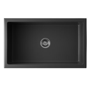Изображение товара Кухонная мойка Omoikiri Mikura 76-BL из NATCERAMIC черная прямоугольная