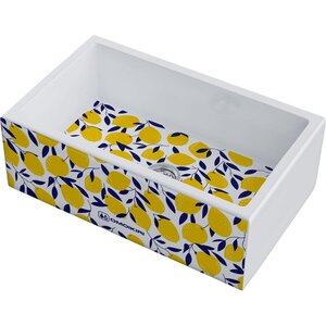 Изображение товара Кухонная мойка Omoikiri Mikura 76-Lemon 76см NATCERAMIC белая с принтом