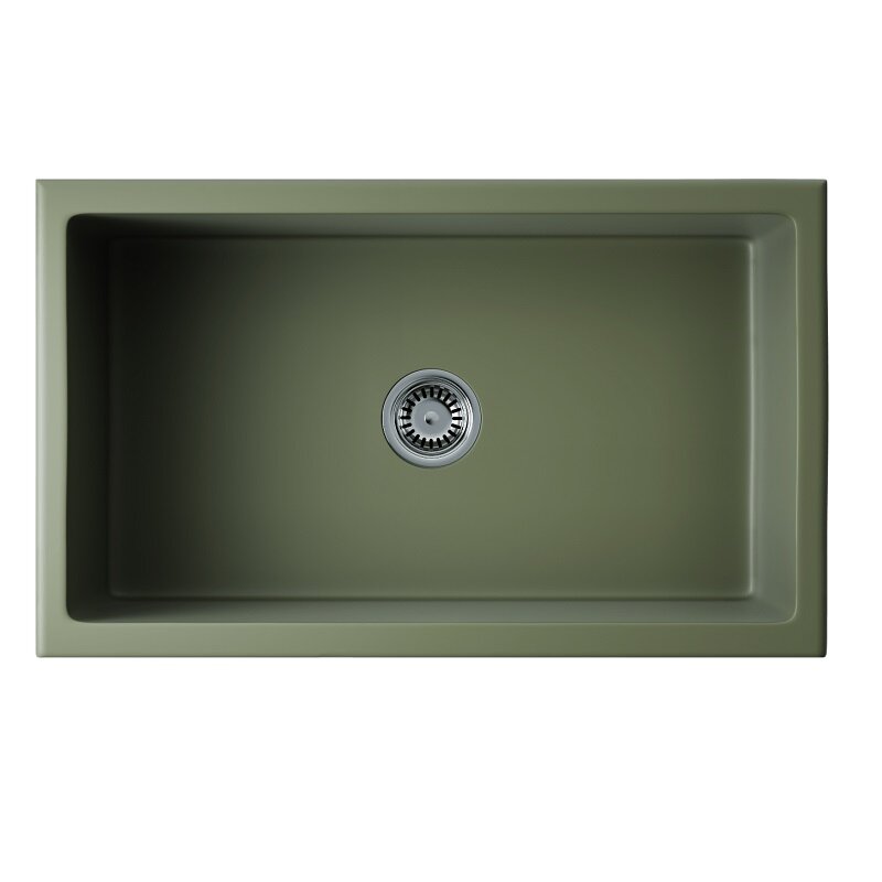 Изображение товара Мойка кухонная Omoikiri Mikura 76-OL из NATCERAMIC 76 см с защитной глазурью