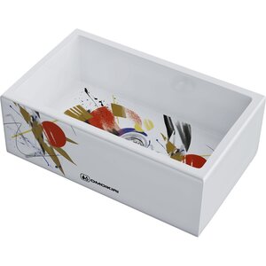 Изображение товара Мойка кухонная Omoikiri Mikura 76-Tokyo 4993021, 76 см, цвет белый с принтом