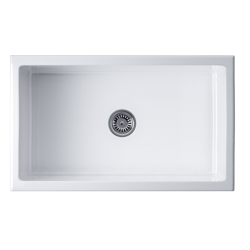 Изображение товара Кухонная мойка Omoikiri Mikura 76-WH из NATCERAMIC, белая глянцевая
