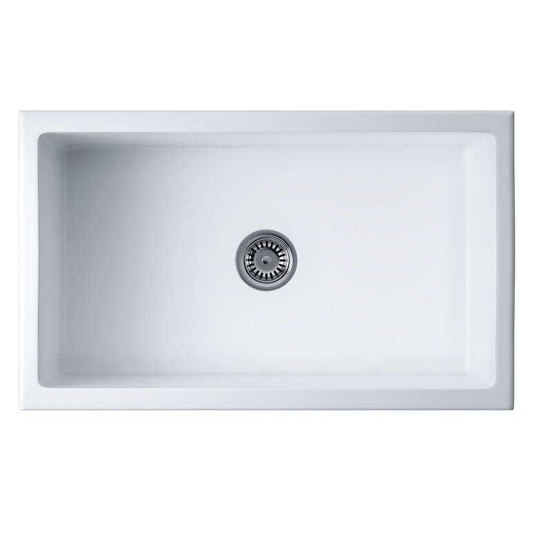 Изображение товара Кухонная мойка Omoikiri Mikura 76-WH из NATCERAMIC белый матовый 76 см