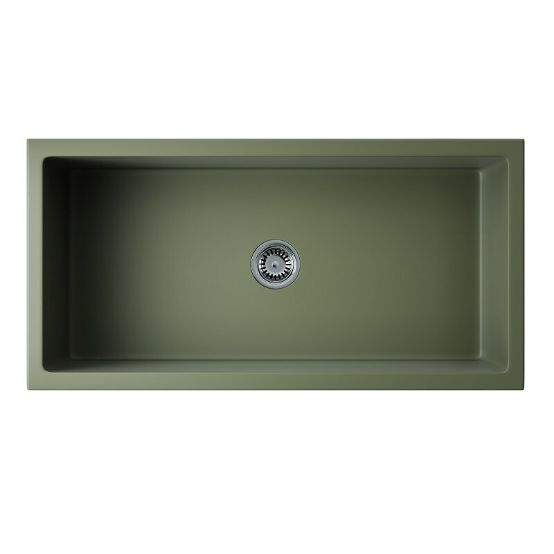 Изображение товара Кухонная мойка Omoikiri Mikura 91-OL из NATCERAMIC, 91 см, олива
