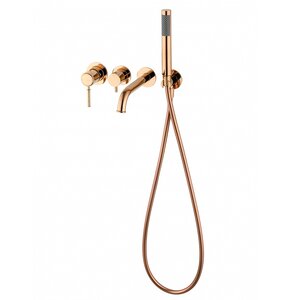 Изображение товара Смеситель для ванны и душа Wonzon & Woghand Tor WW-88889073-RG, с внутренней частью, с душевым гарнитуром, золото розовое
