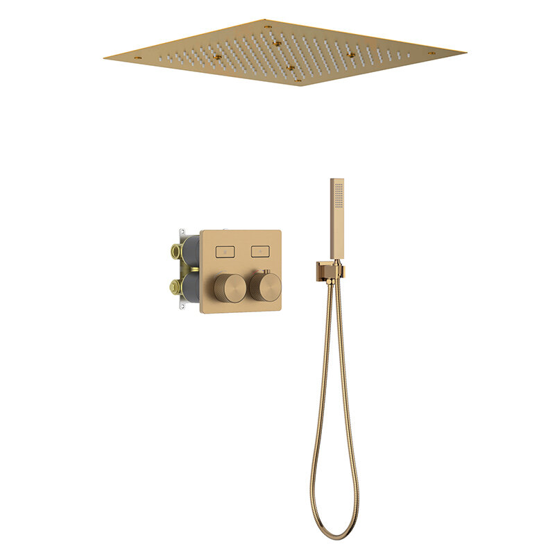 Изображение товара Встраиваемая душевая система Timo Petruma SX-5209/19SM с термостатом розовое золото